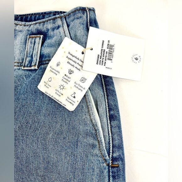 Anthropologie Etica Juni Relaxed Barrel Cargo in North Shore Jeans - Picture 11 of 15